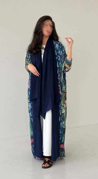 The Botanical Mosaic Print Abaya