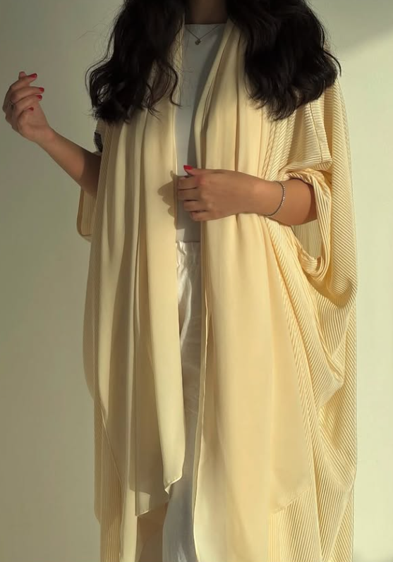 The Butter Pleated Cocoon Abaya