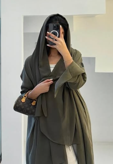 The Olive Draped Kaftan Abaya